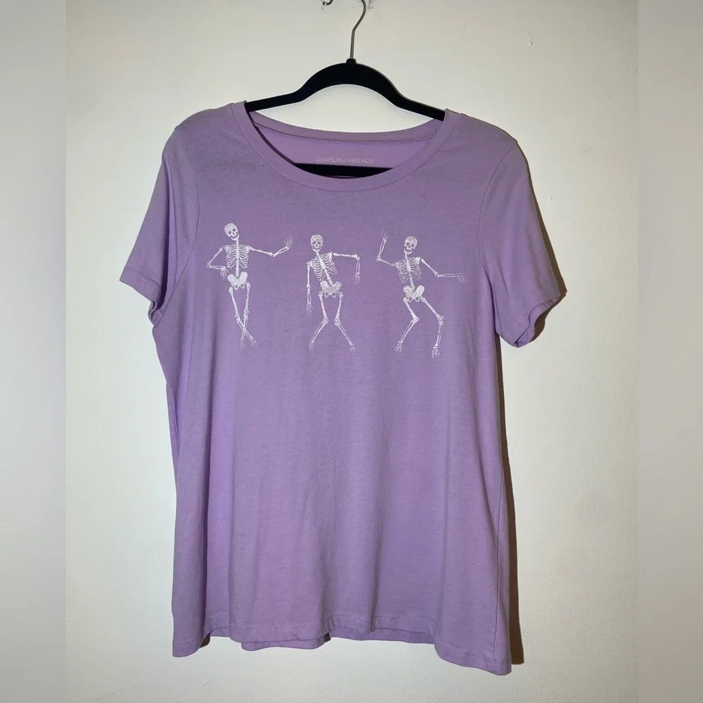 Dancing Skeletons Crop Top - Picture 1 of 2